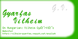 gyarfas vilheim business card